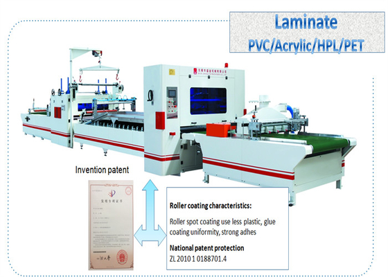 Film PVC Industri Woodworking Coating Laminating Machine PET Acrylic Sheet PUR Lem